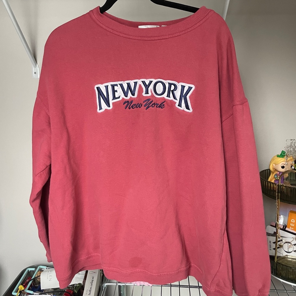 Salmon New York Crewneck / Sweatshirt | Perrin Wear | Size XL